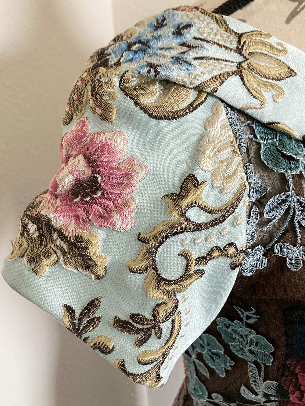 Anthropologie Beguile by Byron Lars Pieced Brocade Sheath Dress 2 Lace Floral - Picture 13 of 17